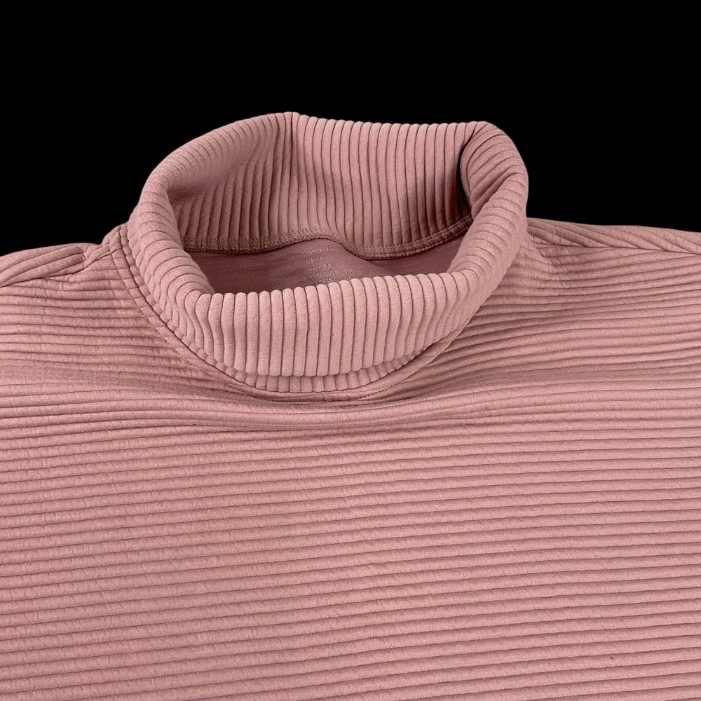 Tahari Sport Sweatshirt Women 3X Pink Long Sleeve Athleisure Side Slits NWT - Picture 8 of 16